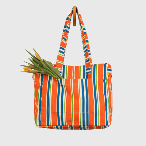 Daytrip Tote in Varsity Stripe