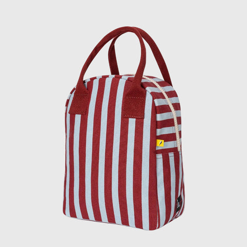Zipper Lunch in Awning Stripe Chili Pepper