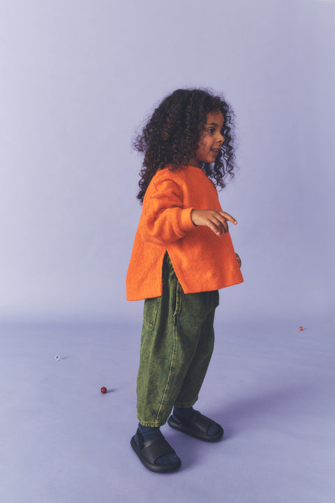 Riverson Teddy Sweatshirt in Orange