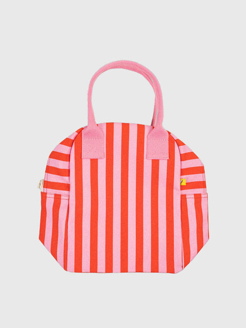 Zipper Lunch in Awning Stripe Pink