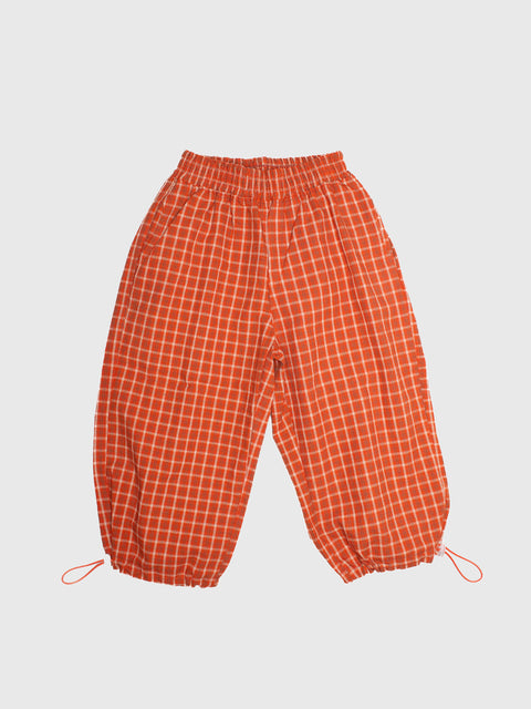 Check Pants in Orange