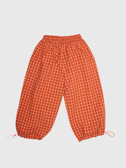 Check Pants in Orange