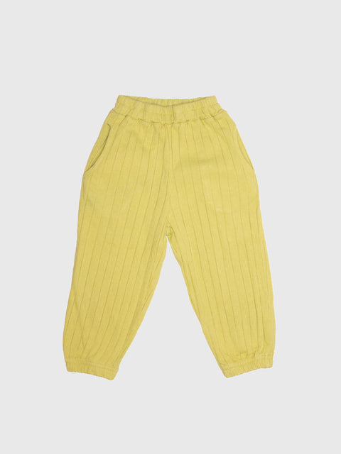Ribbed Jogger in Lime