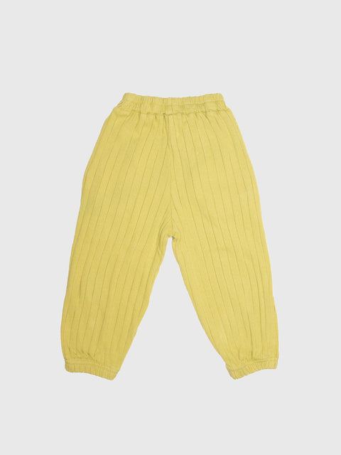 Ribbed Jogger in Lime