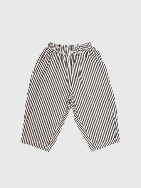 Stripe Pull On Pants in Black/White