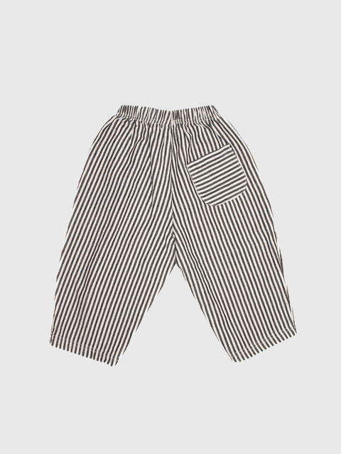 Stripe Pull On Pants in Black/White