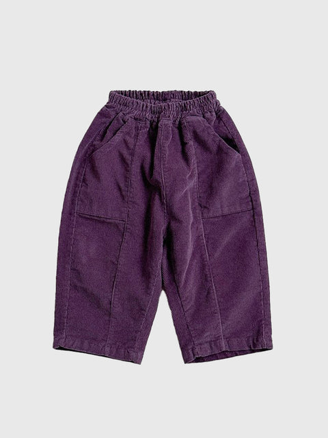 Corduroy Pants in Deep Plum