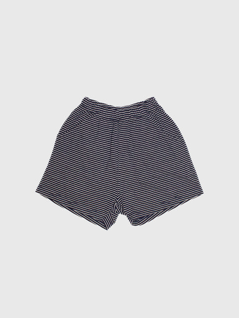 Cozy Stripe Shorts in Navy/Gray