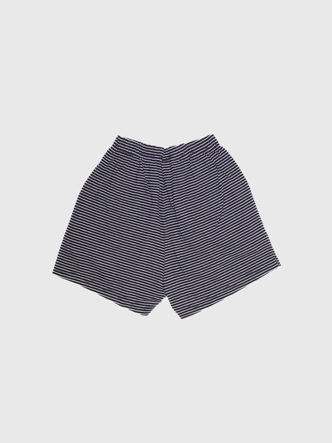 Cozy Stripe Shorts in Navy/Gray