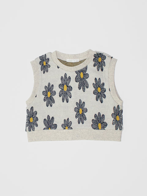 Flower Vest in Heather/Navy