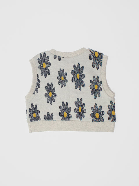 Flower Vest in Heather/Navy
