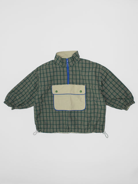 Check Windbreaker in Green