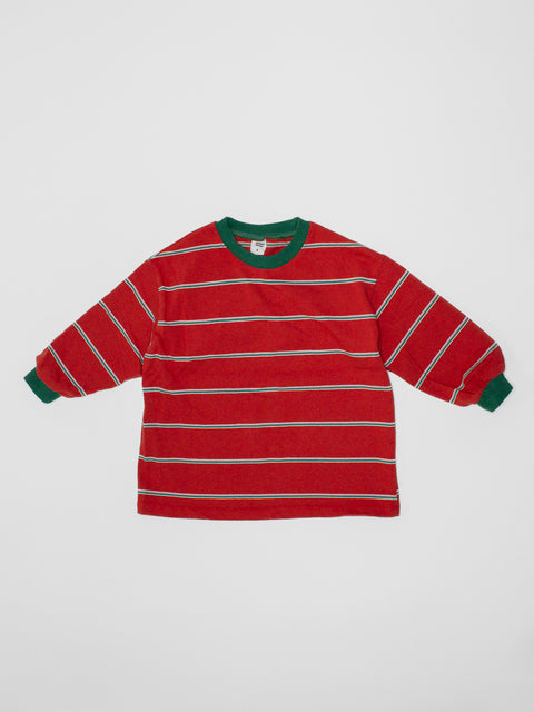 Stripe Long Sleeve Shirt in Red/Green