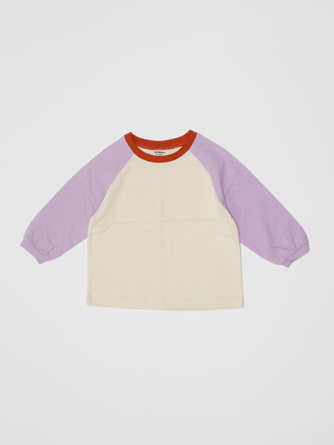 Baseball Shirt in Lilac/Rust