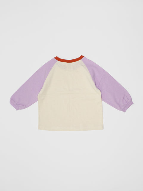 Baseball Shirt in Lilac/Rust