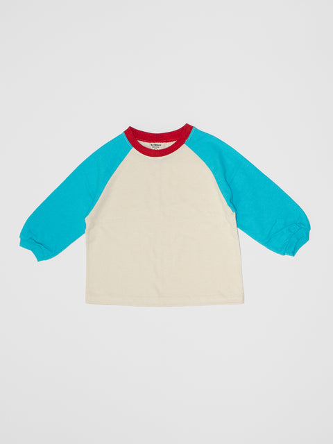 Baseball Shirt in Teal/Red