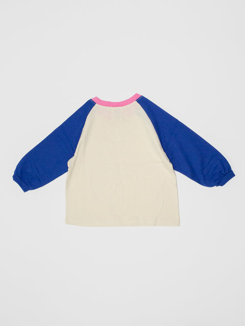 Baseball Shirt in Cobalt/Pink