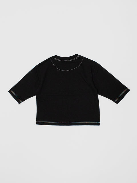 Line Stitch Tee in Black