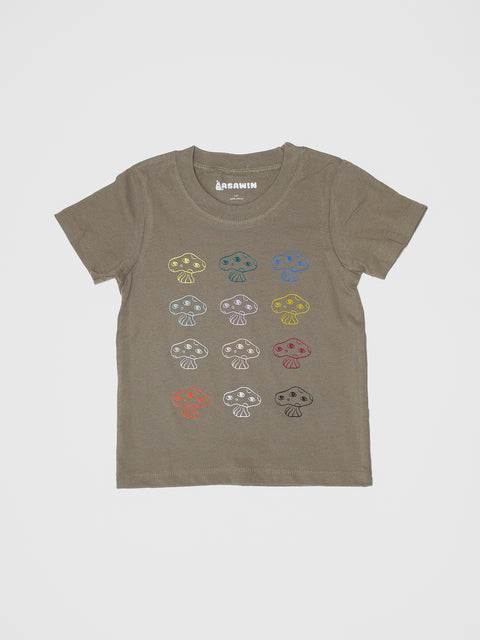 Mushroom Friends in Coyote Brown