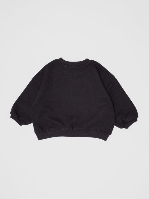 Goobi's Spaceship Sweatshirt in Washed Black