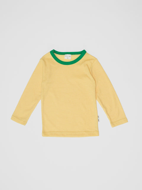 Ringer Pajamas in Sunflower/Kelly Green