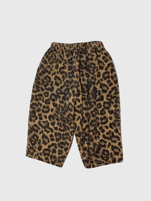 Leopard print pants on a white background