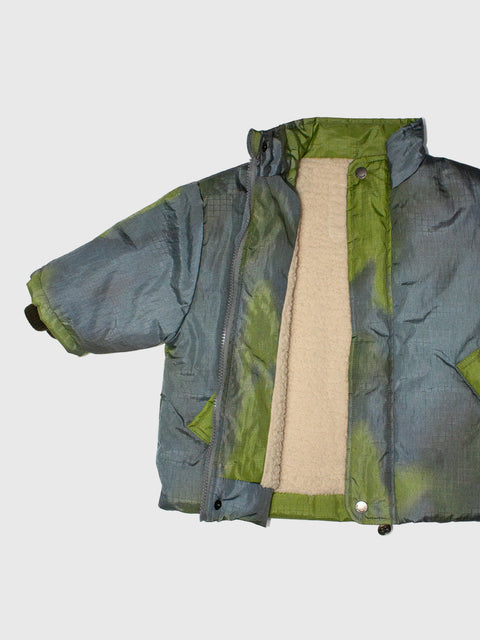 Tie Dye Space Coat in Green