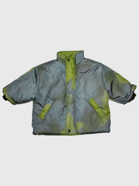 Tie Dye Space Coat in Green