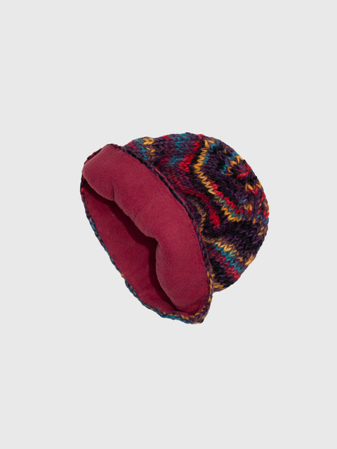 Confetti Knit Hat in Purple