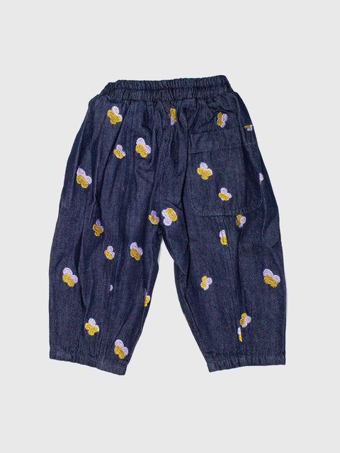 Manu Barrel Jeans in Embroidered Denim