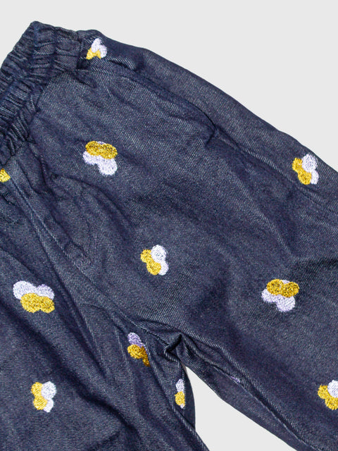 Manu Barrel Jeans in Embroidered Denim