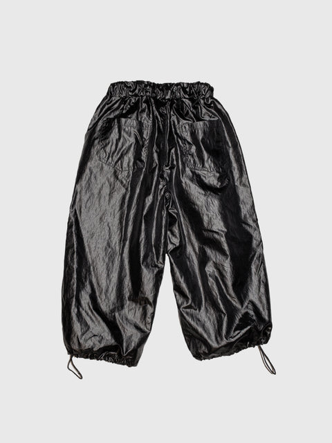 Shiny Balloon Pants in Black