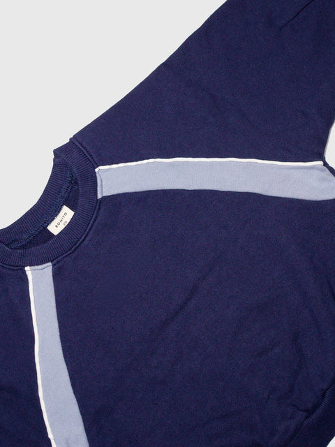 Retro Panel Sweatshirt in Navy