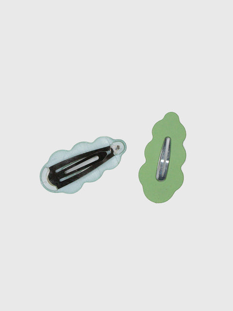 Cloud Clips Set in Green/Teal