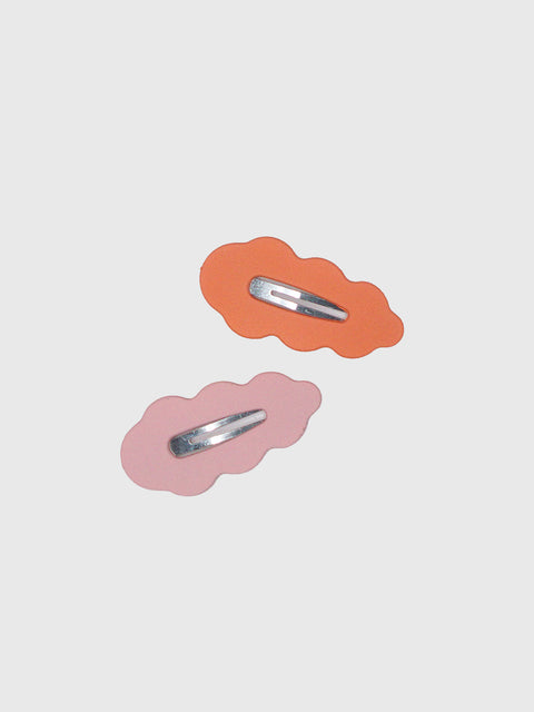 Cloud Clips Set in Orange/Pink