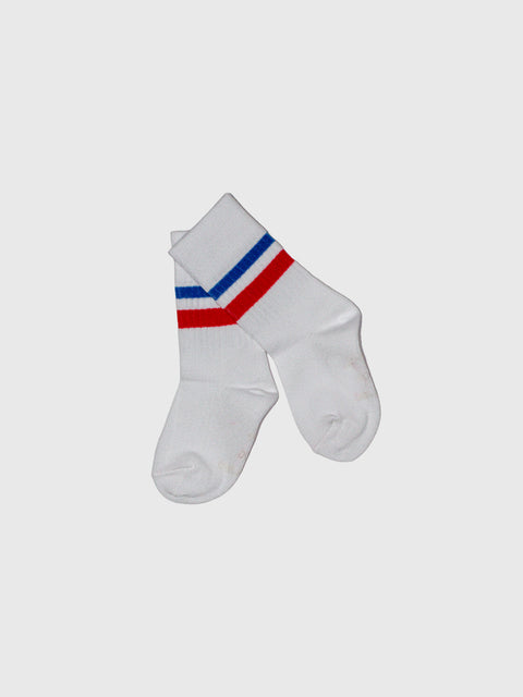 Striped Gym Sock in Blue/Red
