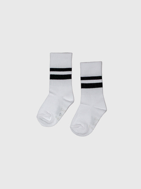 Striped Gym Sock in Black