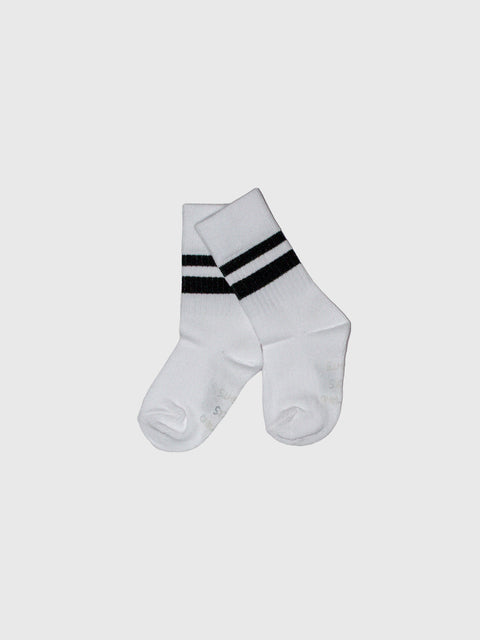 Striped Gym Sock in Black