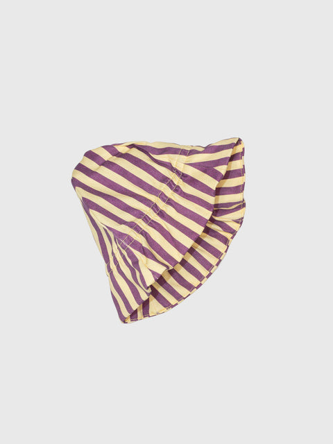 Stripe Bucket Hat in Purple