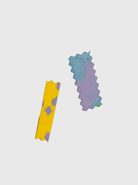Peppertrain Hair Clips Set in Purple/Marigold