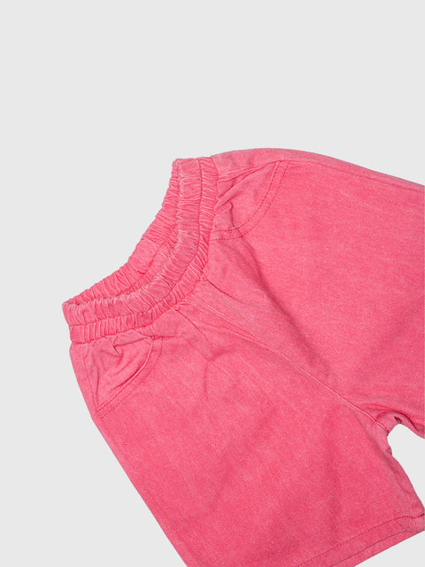 Washed Easy Shorts in Pink