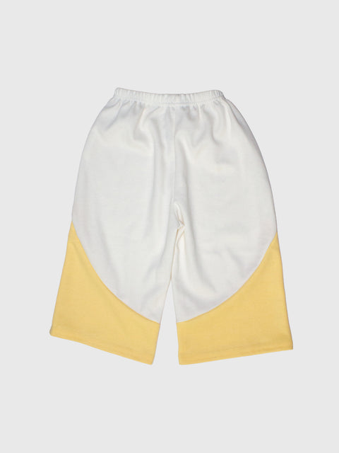 Wide Leg Pants in Cream/Lemon