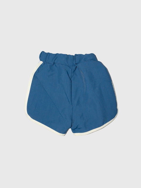 Paneled Track Shorts in Blue