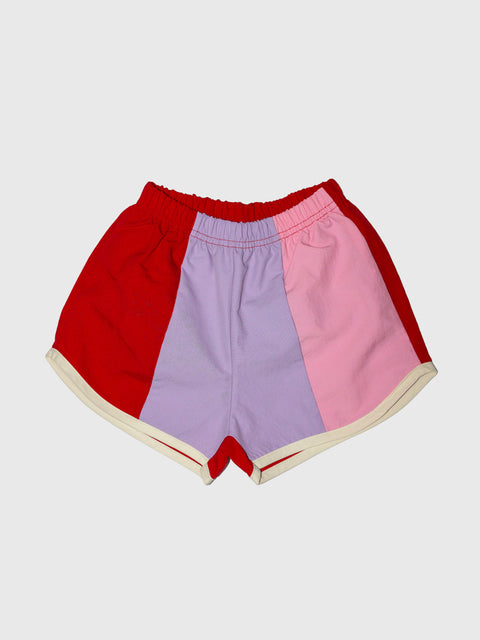 Dolphin Shorts in Red/Purple