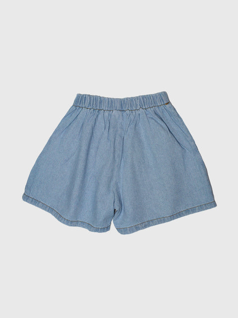 Lightweight Denim Shorts in Light Blue