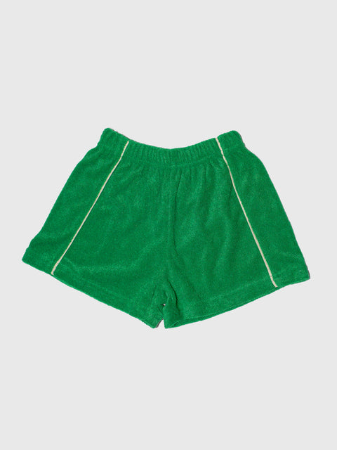 Terry Cloth Track Shorts in Green