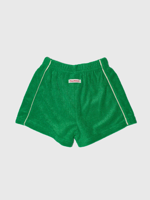 Terry Cloth Track Shorts in Green