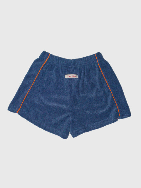 Terry Cloth Track Shorts in Navy