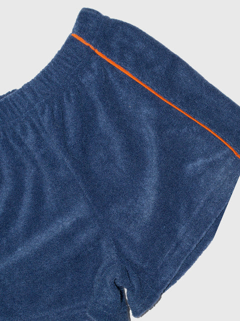 Terry Cloth Track Shorts in Navy