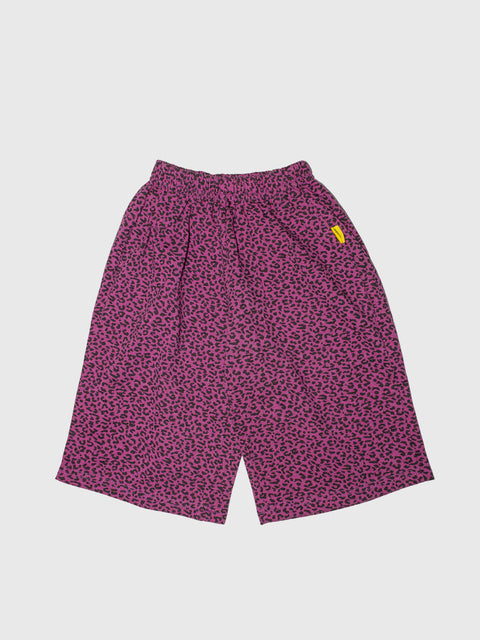 Leopard Print Cropped Pants in Purple